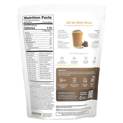 310 Nutrition, All-In-One-Shake, Schokoladenglück, 14,6 oz (414,4 g) 310 Nutrition, All-In-One-Shake, Schokoladenglück, 14,6 oz (414,4 g)