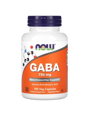 NOW Foods, GABA, 750 mg, 100 veg capsules