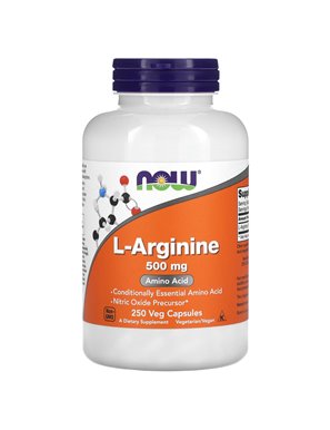 NOW Foods, L-Arginine, 500mg, 250 Vegan Capsules NOW Foods, L-Arginine, 500mg, 250 Vegan Capsules