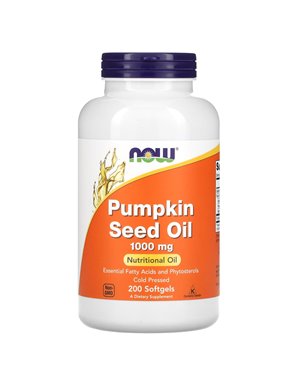 NOW Foods, Olej z Nasion Dyni, 1000 mg, 200 Softgeli
