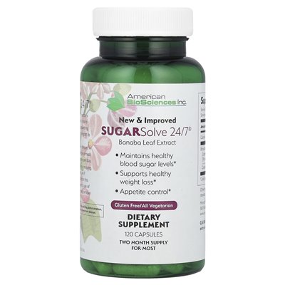 American Biosciences, Sugarsolve 24/7®, 120 kapsułek