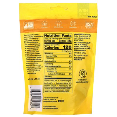 Awareness, apricots, dried and unsweetened, 7.5 oz (213 g)