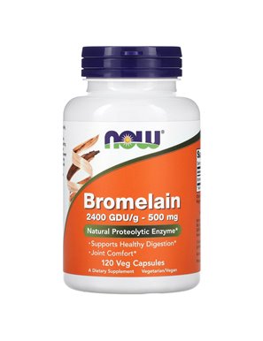 NOW Foods, Bromelaina, 500 mg, 120 Wegańskich Kapsułek