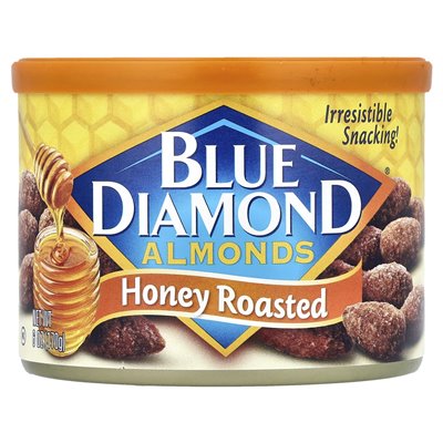 Blue Diamond, migdały, miód pieczony, 6 uncji (170 g)
