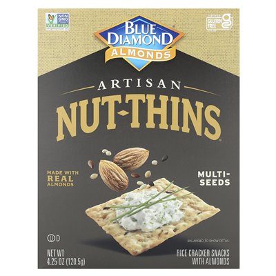 Blue Diamond, Artisan Nut-Thins®, Rice Snacks with Almonds, Multi-Seed, 4.25 oz (120.5 g)