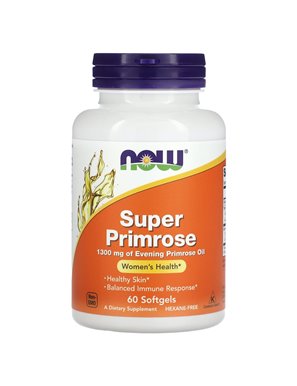 NOW Foods, Super Primrose, Nachtkerzensamenöl, 1.300 mg, 60 Weichkapseln
