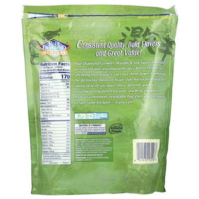 Blue Diamond, Almonds, Bold, Wasabi & Soy Sauce, 25 oz (709 g)