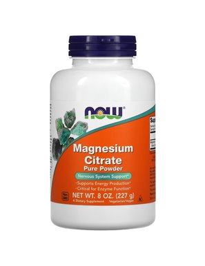 NOW Foods, Pure Magnesium Citrate Powder, 227g NOW Foods, Pure Magnesium Citrate Powder, 227g