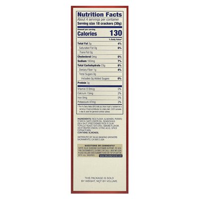 Blue Diamond, Almond Nut-Thins®, Rice Crackers with Almonds, Smokehouse®, 4.25 oz (120.5 g)