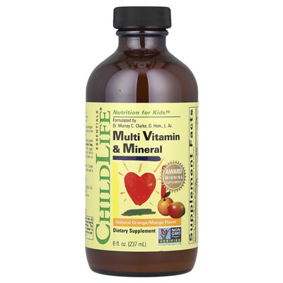 Essentials dla dzieci, wiele witamin i minerały, naturalny pomarańczowy/mango, 8 fl oz (237 ml)