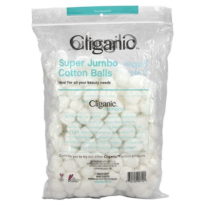 Cliganic, Super Jumbo Wata Bawełniana, 200 Sztuk