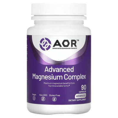 Advanced Orthomolecular Research AOR, Advanced Magnesium Complex, 90 Kapseln