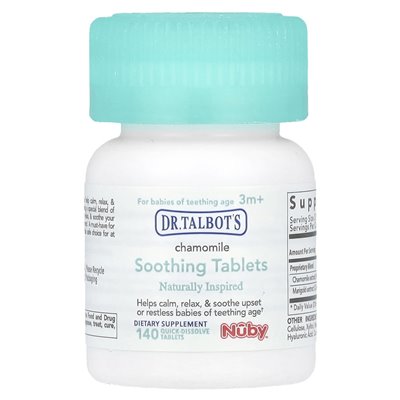 Dr Talbot's, kojące tabletki, rumianek, 3 m+, 140 tabletek szybkiego zwolnienia Dr Talbot's, kojące tabletki, rumianek, 3 m+, 140 tabletek szybkiego zwolnienia