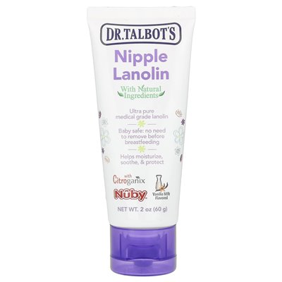 Dr Talbot's, sutek Lanolin, waniliowe mleko, 2 uncje (60 g) Dr Talbot's, sutek Lanolin, waniliowe mleko, 2 uncje (60 g)