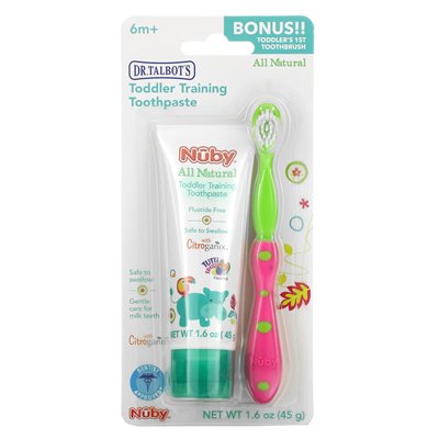 Dr. Talbot's, Pasta Do Zębów Do Uczenia Dla Dzieci, 6 m+, Tutti Frutti, Zestaw 2 Sztuk Dr. Talbot's, Pasta Do Zębów Do Uczenia Dla Dzieci, 6 m+, Tutti Frutti, Zestaw 2 Sztuk