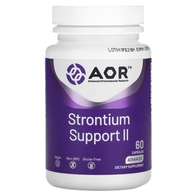 Advanced Orthomolecular Research AOR, Strontium Support II, 341 mg, 60 Kapseln