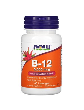 NOW Foods, B-12, 5,000 mcg, 60 Slushes