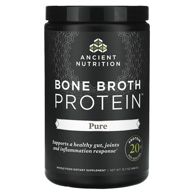 Ancient Nutrition, Bone Broth Protein, Pure, 15.7 oz (446 g)