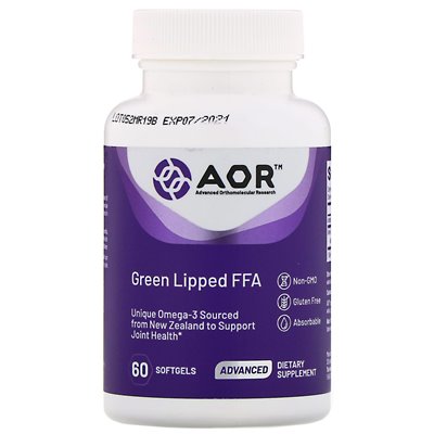 Advanced Orthomolecular Research AOR, Green Lupped FFA, 60 soft