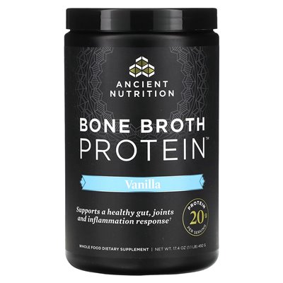 Ancient Nutrition, Knochenbrühe-Protein, Vanille, 1,1 lbs (492 g)
