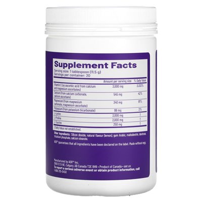 Advanced Orthomolecular Research AOR, Ortho C+, Zitrone, 8,47 oz (240 g)