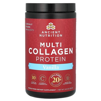 Ancient Nutrition, Multi-Kollagen-Protein, Vanille, 8,9 oz (252 g)