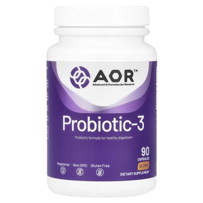 Zaawansowane badania ortomolekularne AOR, probiotyk-3, 90 kapsułek