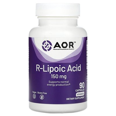 Advanced Orthomolecular Research AOR, R-Lipoic Acid, 150mg, 90 Capsules