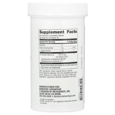 Zaleta bariatryczna, żucia Probiotyk Floravantage, winogrona, 90 tabletek Zaleta bariatryczna, żucia Probiotyk Floravantage, winogrona, 90 tabletek