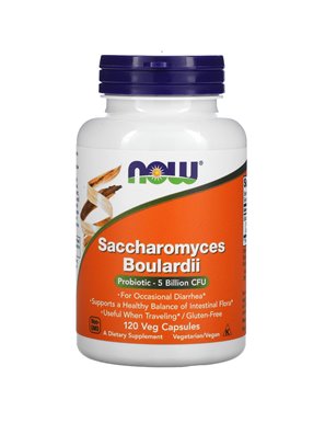 NOW Foods, Saccharomyces Boulardii, 5 Milliarden KBE, 120 vegetarische Kapseln NOW Foods, Saccharomyces Boulardii, 5 Milliarden KBE, 120 vegetarische Kapseln