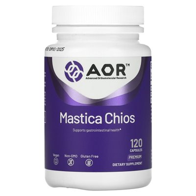 Zaawansowane badania ortomolekularne AOR, Mastyca Chios, 400 mg, 120 kapsułek