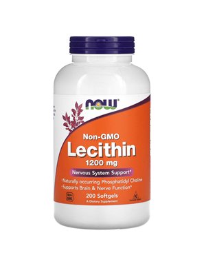 NOW Foods, Lecytyna bez GMO, 1200 mg, 200 kapsułek miękkich