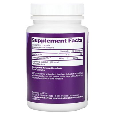 Advanced Orthomolecular Research AOR, PEAK Endocannabinoid Support, Advanced, 400 mg, 90 capsules