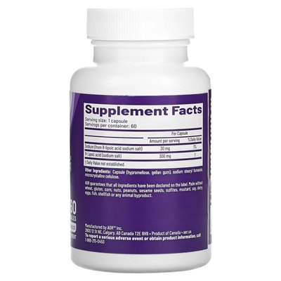Advanced Orthomolecular Research AOR, R-Liponsäure, 300 mg, 60 vegetarische Kapseln