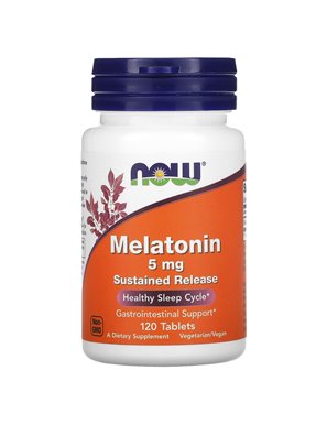 NOW Foods, Melatonina, 5 mg, 120 tabletek NOW Foods, Melatonina, 5 mg, 120 tabletek
