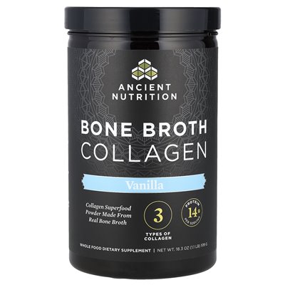 Ancient Nutrition, Knochenbrühe-Kollagen, Vanille, 18,3 oz (519 g)