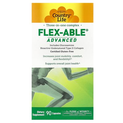 Country Life, Drei-in-Eins-Komplex, Advanced Elastic, 90 Kapseln
