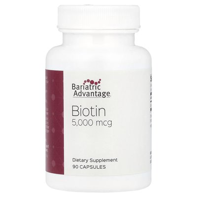 Bariatric Advantage, Biotyna, 5000 mcg, 90 kapsułek