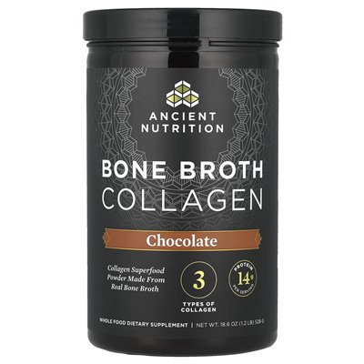 Ancient Nutrition, Knochenbrühe-Kollagen, Schokolade, 1,2 lbs (528 g)
