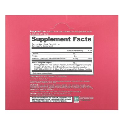 Ancient Nutrition, Multi Collagen Protein, 40 Single Stick Packs, 0.36 oz (10.1 g)