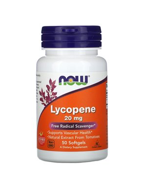 NOW Foods, Licopen, 20 mg, 50 Softgel-Kapseln