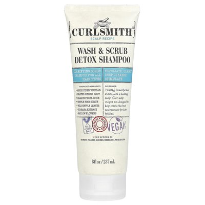 Curlsmith, Mycie & Szczotkowanie Detox Pro-Biotyk Szampon, Wszystkie Typy Włosów, Krok 2, 8 uncji (237 ml)