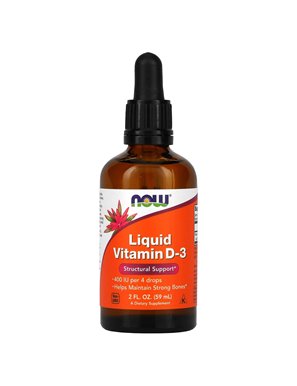 NOW Foods, Płynna Witamina D-3, 400 IU, 2 uncji fl (59 ml)
