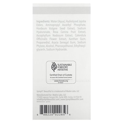 Sympli Beautiful, serumdipity, witamina C surowica twarzy, 1 fl Oz (30 ml)