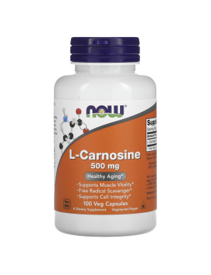 NOW Foods, L-Carnosin, 500 mg, 100 Gemüsekapseln NOW Foods, L-Carnosin, 500 mg, 100 Gemüsekapseln
