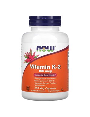 NOW Foods, Vitamin K-2, 100 µg, 250 kapsułek roślinnych NOW Foods, Vitamin K-2, 100 µg, 250 kapsułek roślinnych