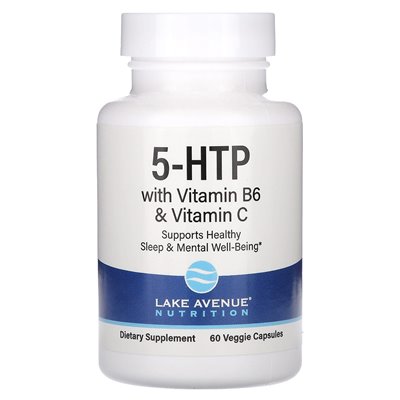 Lake Avenue Nutrition, 5-HTP with Vitamin B6 and Vitamin C, 100mg, 60 Veg Capsules