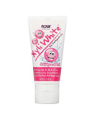 NOW Foods, Solutions, XyliWhite, Children's Toothpaste Gel, Bubble Gum Foam, 3 oz (85 g) NOW Foods, Solutions, XyliWhite, Children's Toothpaste Gel, Bubble Gum Foam, 3 oz (85 g)