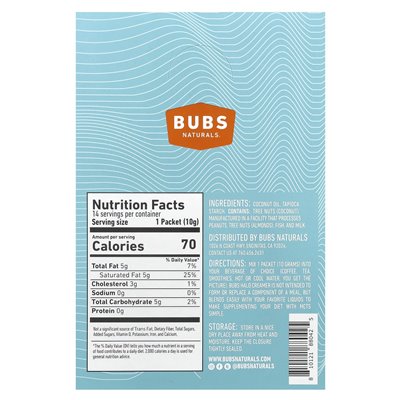Bubs Naturals, Halo Creamer, MCT-Ölpulver, unverändert, 14 Päckchen, je 0,35 oz (10 g) Bubs Naturals, Halo Creamer, MCT-Ölpulver, unverändert, 14 Päckchen, je 0,35 oz (10 g)