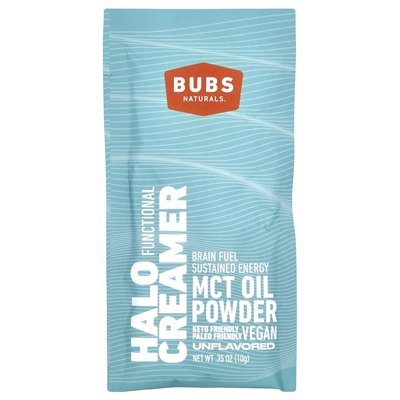 Bubs Naturals, Halo Creamer, MCT Oil w proszku, niezmienione, 14 pakietów, 0,35 uncji (10 g) każdy Bubs Naturals, Halo Creamer, MCT Oil w proszku, niezmienione, 14 pakietów, 0,35 uncji (10 g) każdy
